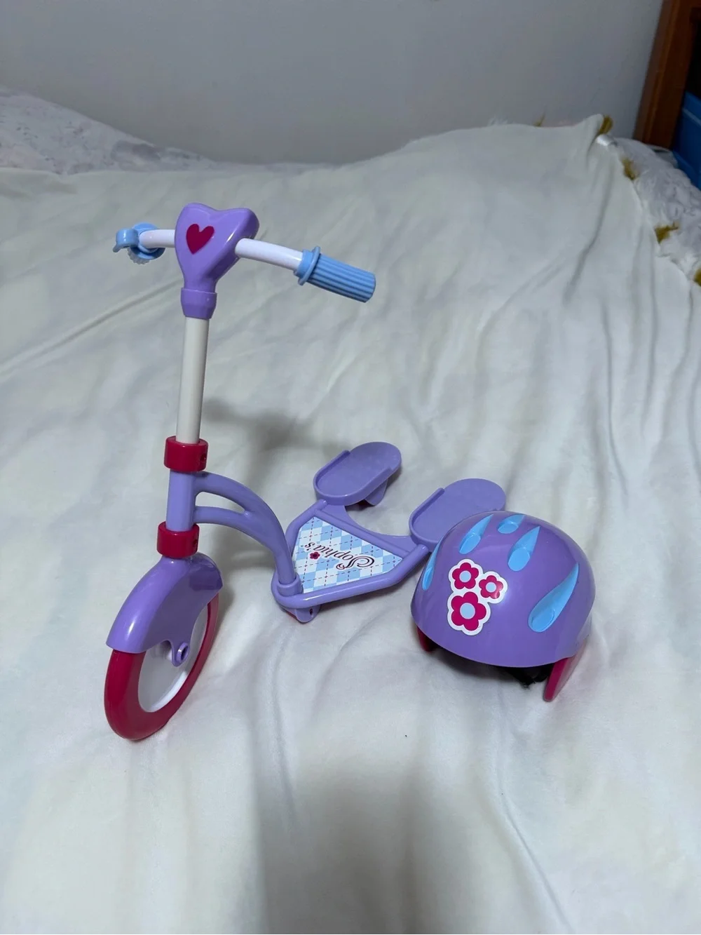Teamson Kids Sophie’s Purple Doll Scooter and Helmet Set